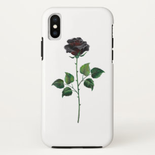 Zwarte roos bloem Case-Mate iPhone case