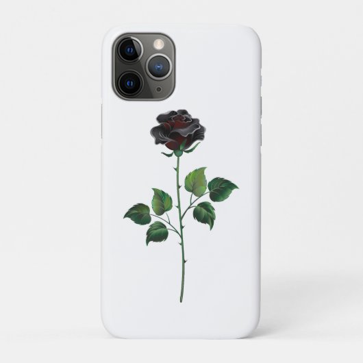 Zwarte roos bloem Case-Mate iPhone case (Achterkant)