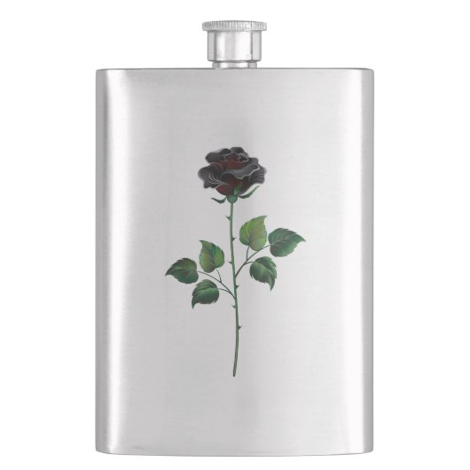 Zwarte roos bloem flacon (Voorkant)
