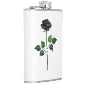 Zwarte roos bloem heupfles (Rechts)