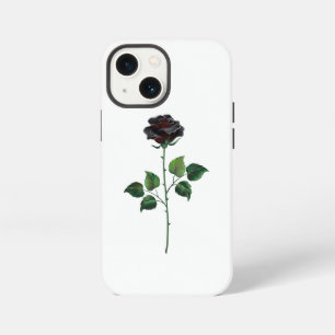 Zwarte roos bloem iPhone 13 mini hoesje