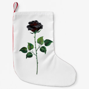 Zwarte roos bloem kleine kerstsok