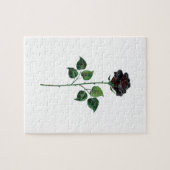 Zwarte roos bloem legpuzzel (Horizontaal)