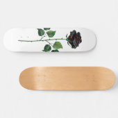 Zwarte roos bloem persoonlijk skateboard (Horizontaal)
