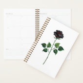 Zwarte roos bloem planner (Display)