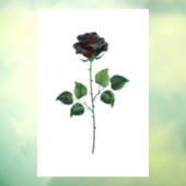 Zwarte roos bloem raamsticker (Vel 3)