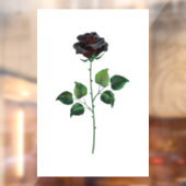 Zwarte roos bloem raamsticker (Vel 2)
