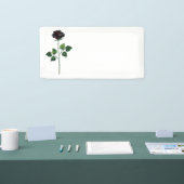 Zwarte roos bloem spandoek (Beurs)