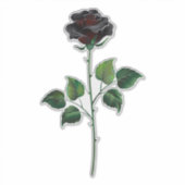 Zwarte roos bloem sticker (Voorkant)