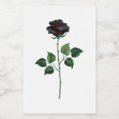Zwarte roos bloem wijn etiket (Enkel label)