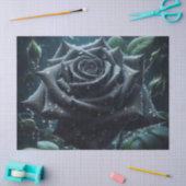 Zwarte Roos Bloemen Decoupage Tissuepapier (Craft)