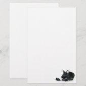 Zwarte roos briefpapier (Voorkant / Achterkant)