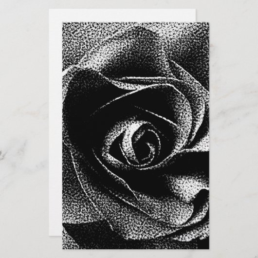 ZWARTE ROOS BRIEFPAPIER (Voorkant / Achterkant)