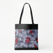 Zwarte Roos Canvas tas