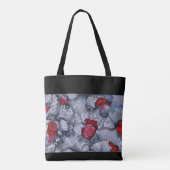 Zwarte Roos Canvas tas (Achterkant)