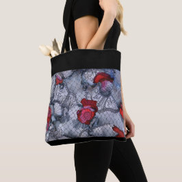 Zwarte Roos Canvas tas