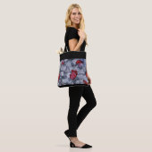 Zwarte Roos Canvas tas (Op model)