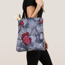 Zwarte Roos Canvas tas
