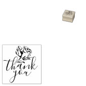 Zwarte Roos Dank je Rubberstempel (Gestempeld)