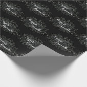 Zwarte Roos Dark Gothic Graduation Party Cadeaupapier (Hoek)