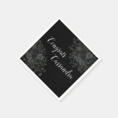 Zwarte Roos Dark Gothic Graduation Party Servet (Hoek)
