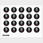 Zwarte Roos Donkere Bruids Shower Ronde Sticker (Vel)