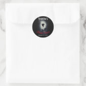 Zwarte Roos Donkere Bruids Shower Ronde Sticker (Tas)