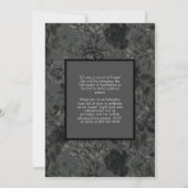 Zwarte Roos donkergrijze Afstuderen aankondiging (Achterkant)