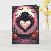 Zwarte Roos, Doornig Hart, en Vleermuizen Kaart (Gele Bloem)