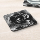 ZWARTE ROOS DRANKJES ONDERZETTER (Linkerzijde)
