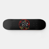 Zwarte Roos en Pentagram Persoonlijk Skateboard (Horizontaal)