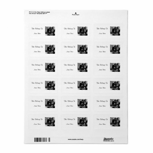 ZWARTE ROOS ETIKET (Full Sheet)