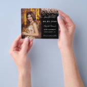 Zwarte roos foto budget Save the Date verjaardag Flyer (Hand)
