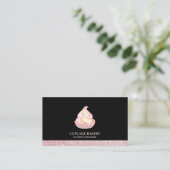 Zwarte Roos Gold Bakery Sparkle Cupcake Visitekaartje (Staand voorkant)