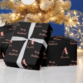 Zwarte Roos Gold Cadeaupapier