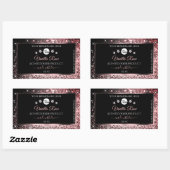 Zwarte Roos Gold Glitter Product Labels Logo juwel (Vel)