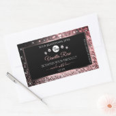 Zwarte Roos Gold Glitter Product Labels Logo juwel (Envelop)