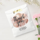 Zwarte Roos Gold Glitter Sparkle Birthday-ballonne Bedankzakje (Gezegeld)