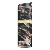 Zwarte & Roos Gold marble Gold Box, naam en monogr Thermosbeker (Gedraaid links)