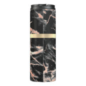 Zwarte & Roos Gold marble Gold Box, naam en monogr Thermosbeker (Achterkant)