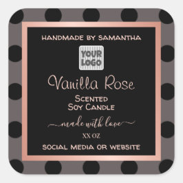 Zwarte Roos Gold Product Packaging Labels met Logo