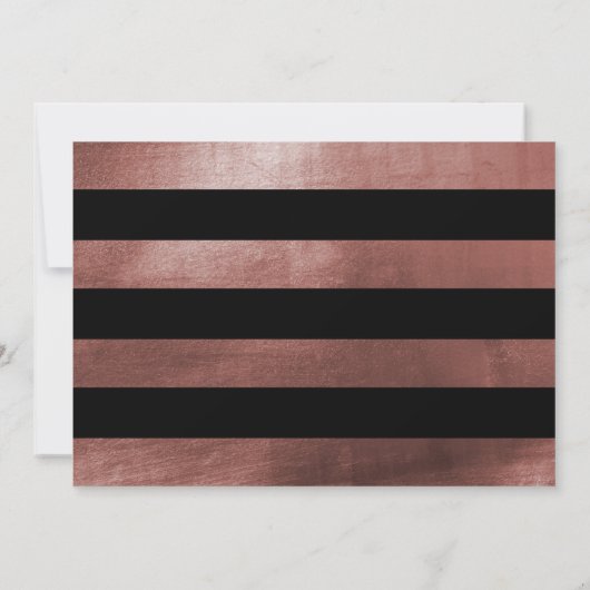 Zwarte & Roos Gold Script Enterprise Party Kaart (Achterkant)