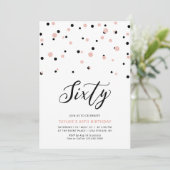 Zwarte & Roos Gold Simple 60-jarige zestigste verj Kaart (Staand voorkant)