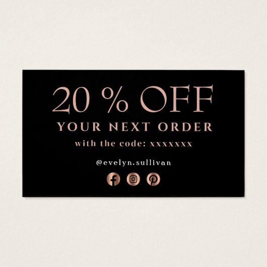 Zwarte roos gouden agate dank je creditcard visitekaartje (Achterkant)