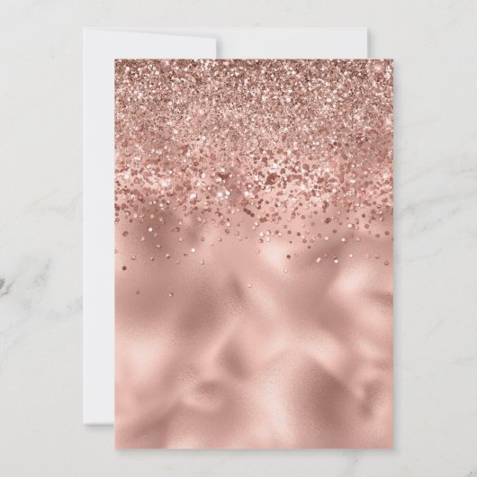 Zwarte Roos Gouden Ballon Boog Glitter 40e Verjaar Kaart (Achterkant)