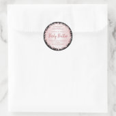 Zwarte Roos Gouden Glitter Sterren Body Butter Lab Ronde Sticker (Tas)