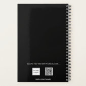 Zwarte roos gouden typografie 2026 planner (Achterkant)