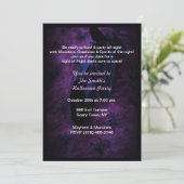 Zwarte Roos Halloween Uitnodigingen (Staand voorkant)