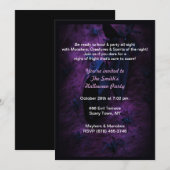 Zwarte Roos Halloween Uitnodigingen (Voorkant / Achterkant)