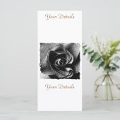 ZWARTE ROOS KAART (Staand voorkant)